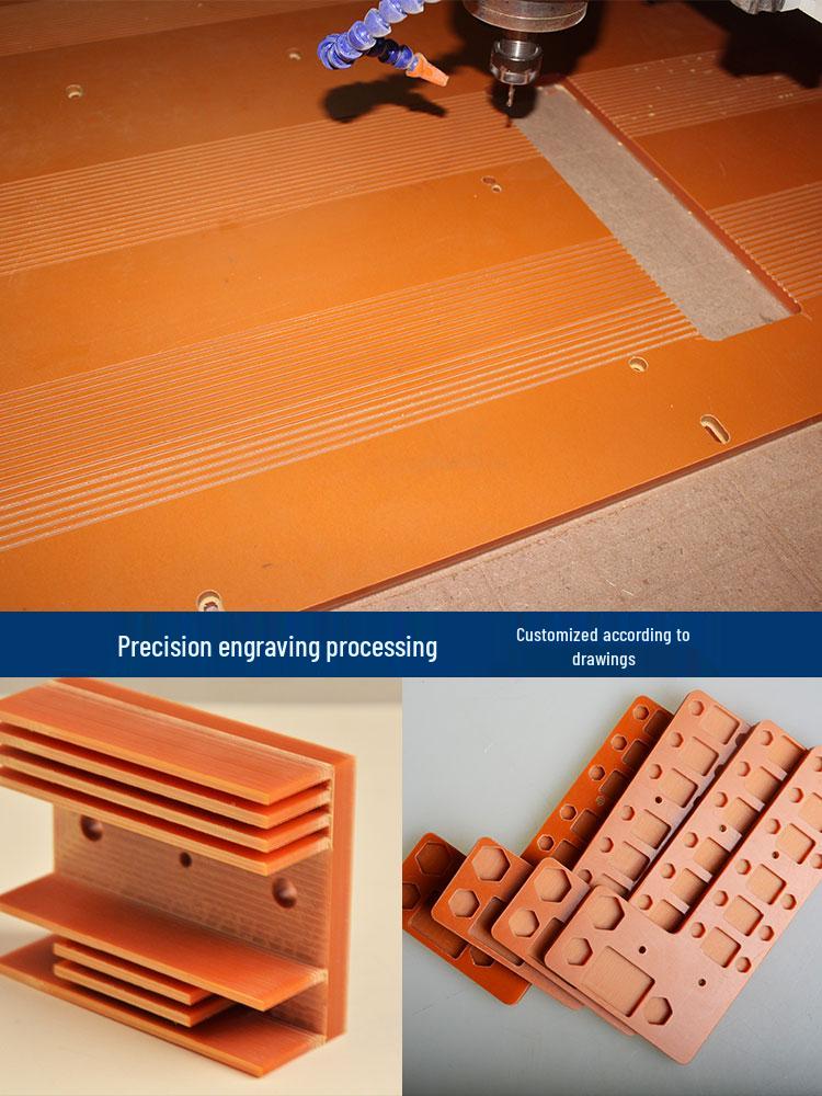 

High-Temp Resistant Orange-Red Bakelite Insulating & Anti-Static Black Phenolic Sheet Deep Red 100x100x1mm (1 piece)