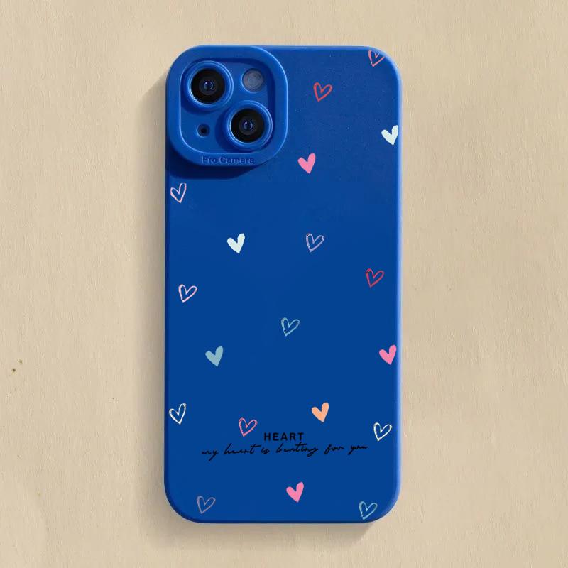 Luxury Love Heart Silicone Phone Case For Xiaomi Redmi Note 14 13 12 11 Pro Plus 5G 12S 11S Redmi 13C 14C 12 4G Shockproof Cover