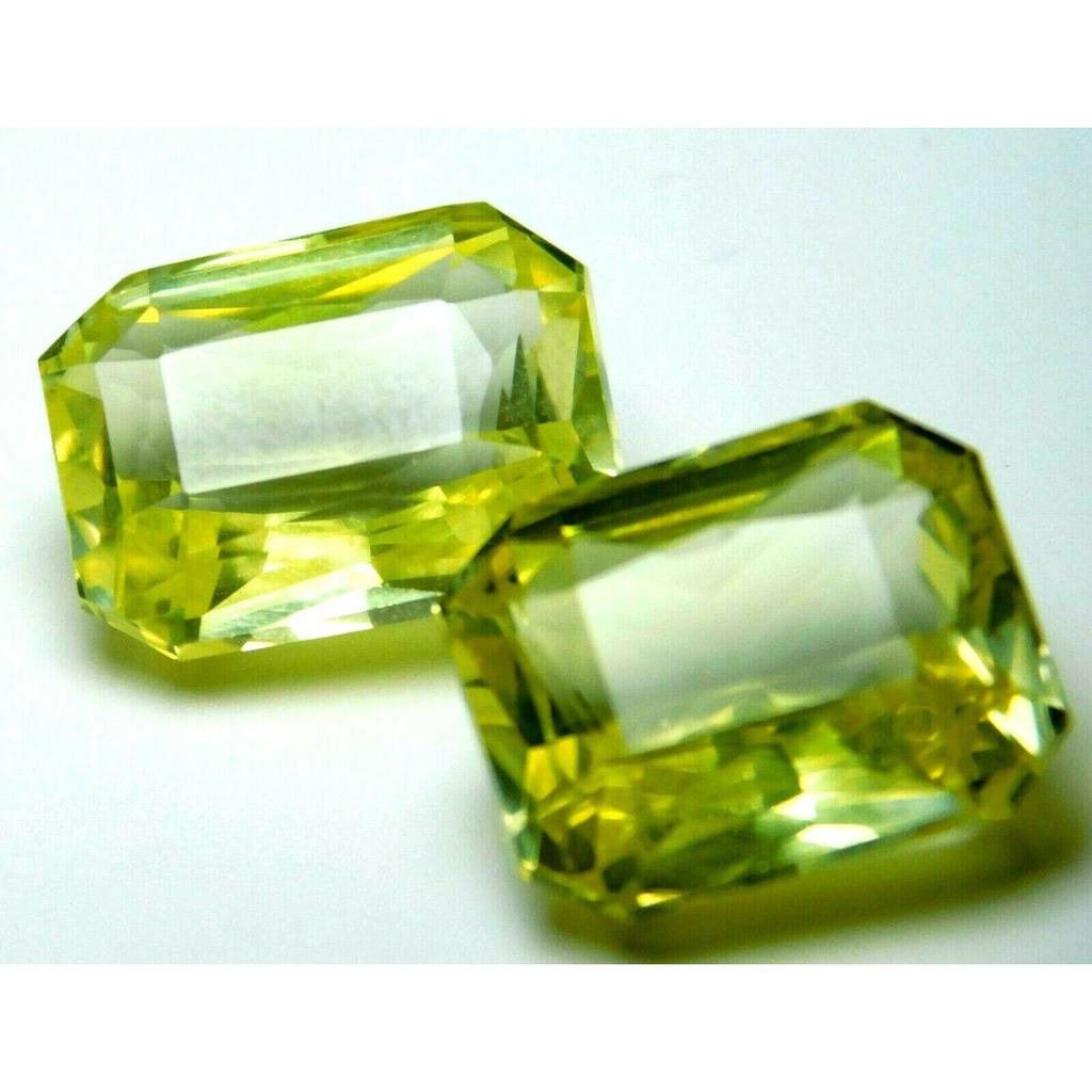 Natural CERTIFIED Unheated Yellow Sapphire Emerald Cut 12 Ct Loose Gemstone