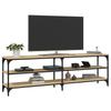 TV Stand in Sonoma Oak Finish 160 x 30 x 50 cm Engineered Wood