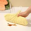 Household Maple Leaf Hand Wipes Multi Functional Thick Absorbent Wipes Kitchen and Bathroom Hooks Coral Velvet Handkerchiefs