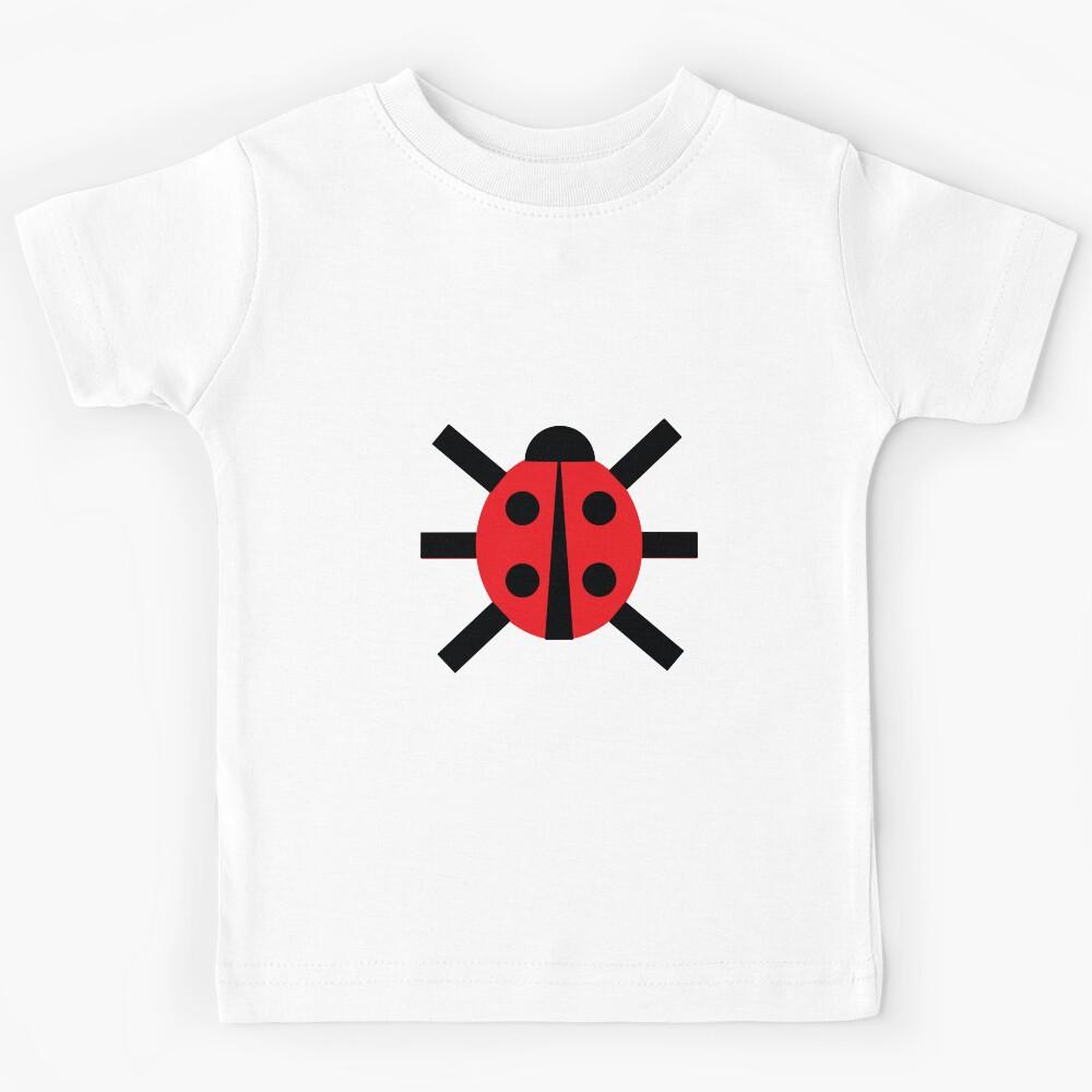 Colorful Geometric Ladybug Made from Shapes Kids T-Shirt 130