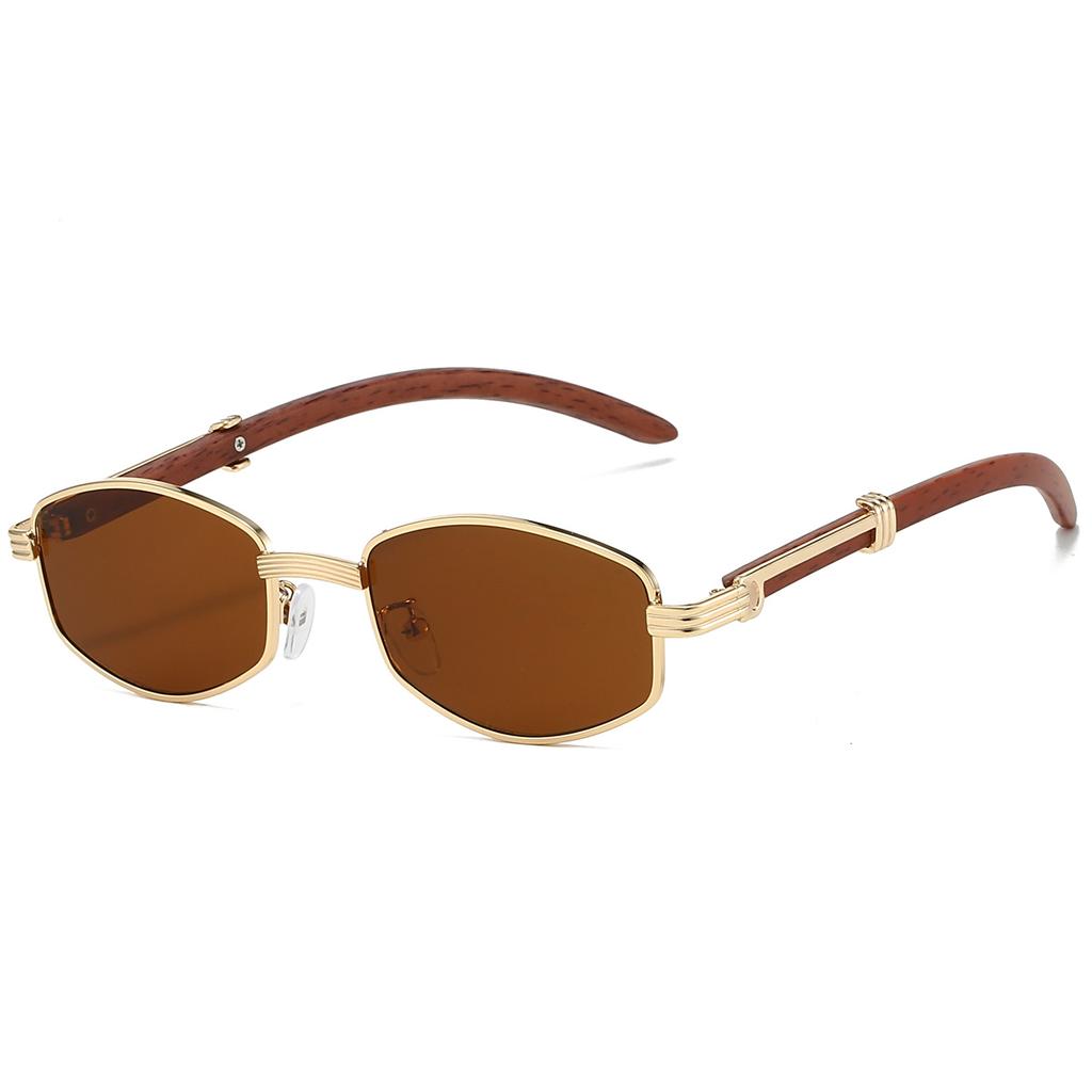 Vintage Polygon Sunglasses Men  New Fashion Gradient Decorative Shades Trendy Luxury Brand Design Outdoor Sun Glasses
