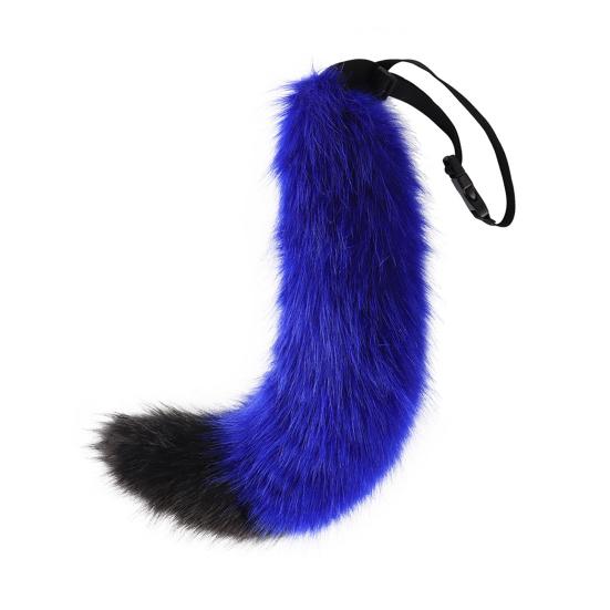 Cosplay Fake Fox Tail Soft Fuzzy Plush Banded Contrast Color Adjustable Waist Circumference Elastic Band Performance Club Dance Paty Costumes