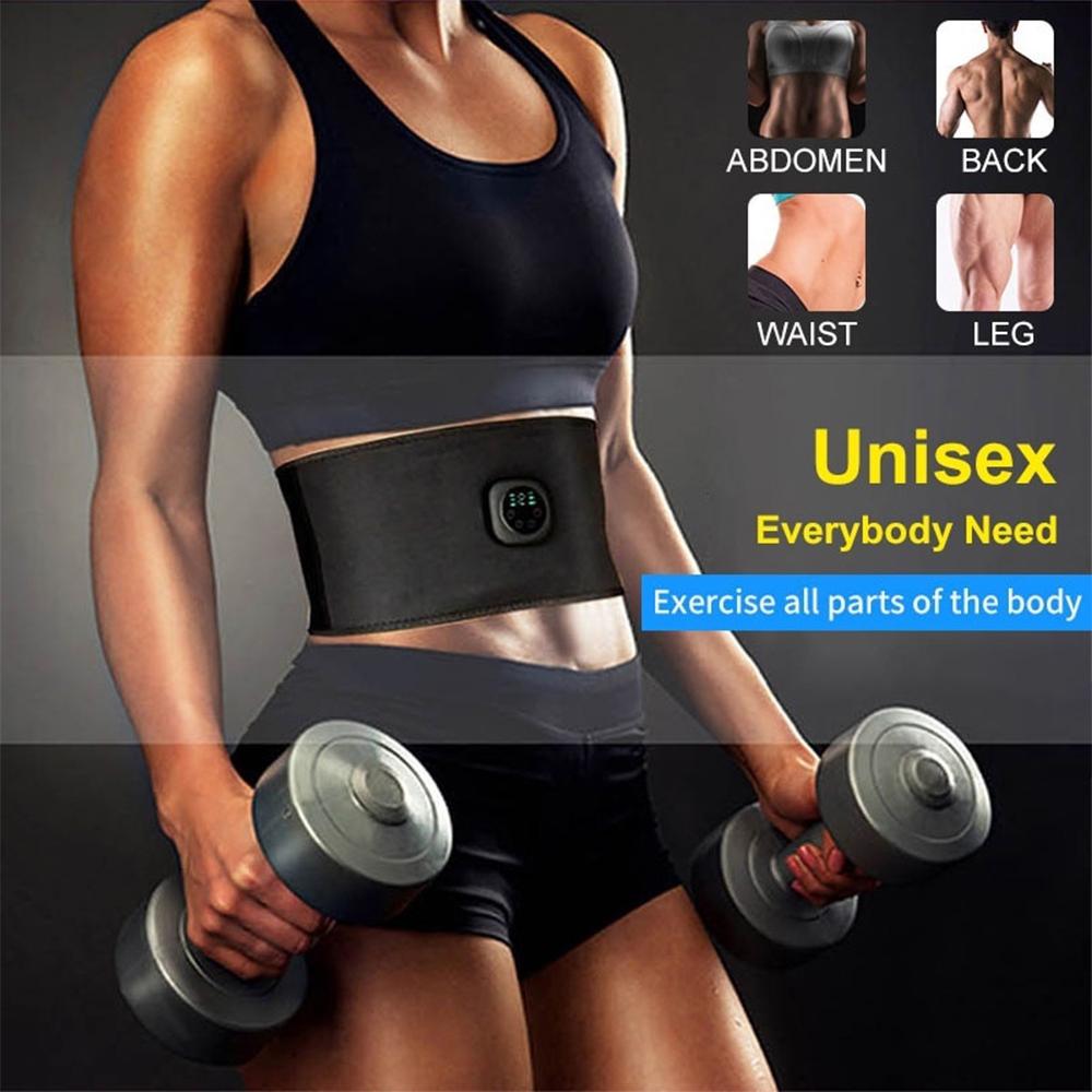 EMS Fitness Muscle Stimulator Electric Slimming Belt Lose Weight Fitness Massager Fat Burning Waist Trainer Abdominal Belly
