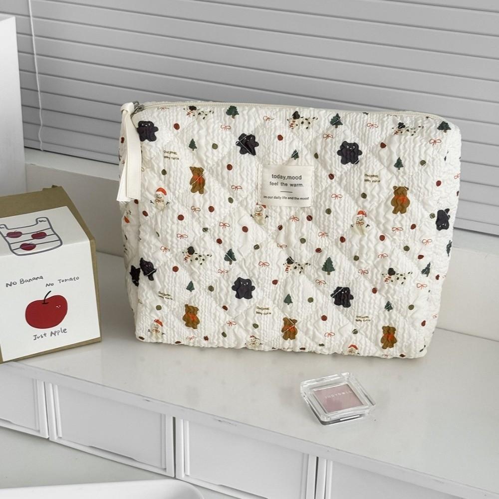 Fashion Cute Cartoon Printed Cosmetic Bags Portable Large Capacity Makeup Bags Multifunctional Storage Bag Travel