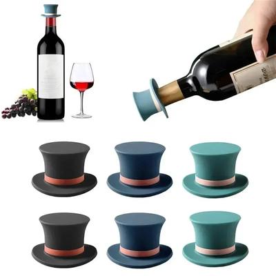 Auslaufsicherer Wiederverwendbarer Silikon Flaschenverschluss Kappe Korken Stopfen Abdeckung für Wein, Champagner, Whiskey - Bar Barkeeper Zubehör