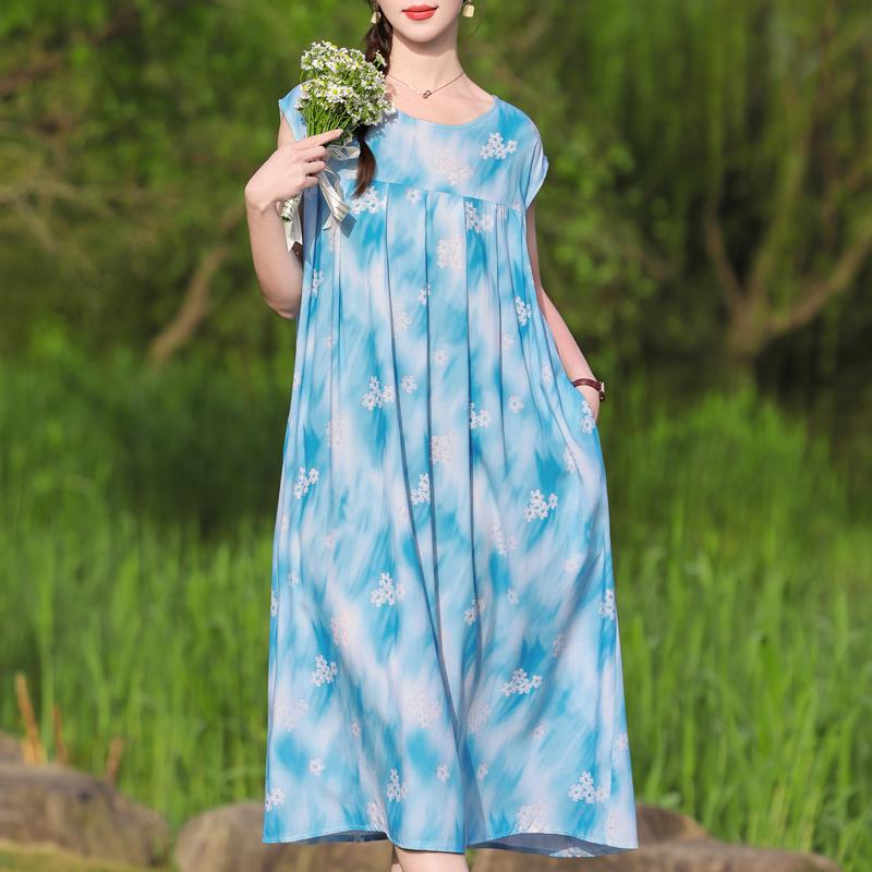 Robe d'été Vintage grande taille pour femme, surdimensionnée, ample, sans manches, décontractée, élégante, longue
