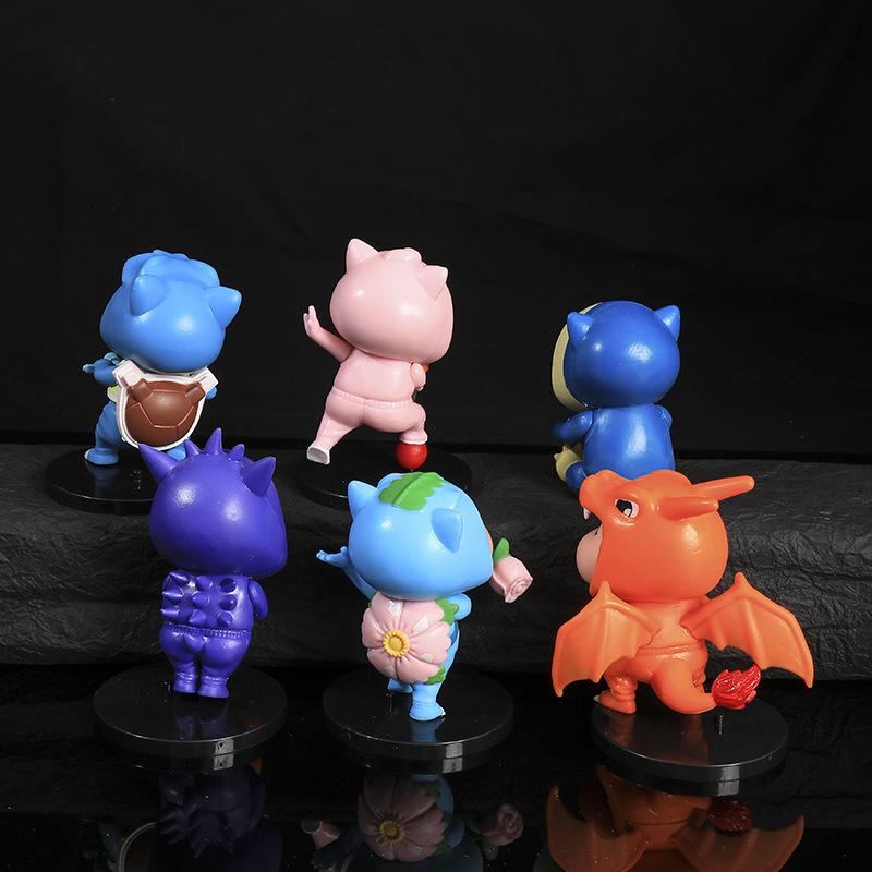 1 Set Nohara Shinnosuke Freizeit Shinnosuke Denken Hinlegen Anime Crayon Shin-Chan Sammelfiguren Modell Spielzeug Geschenk Ornamente
