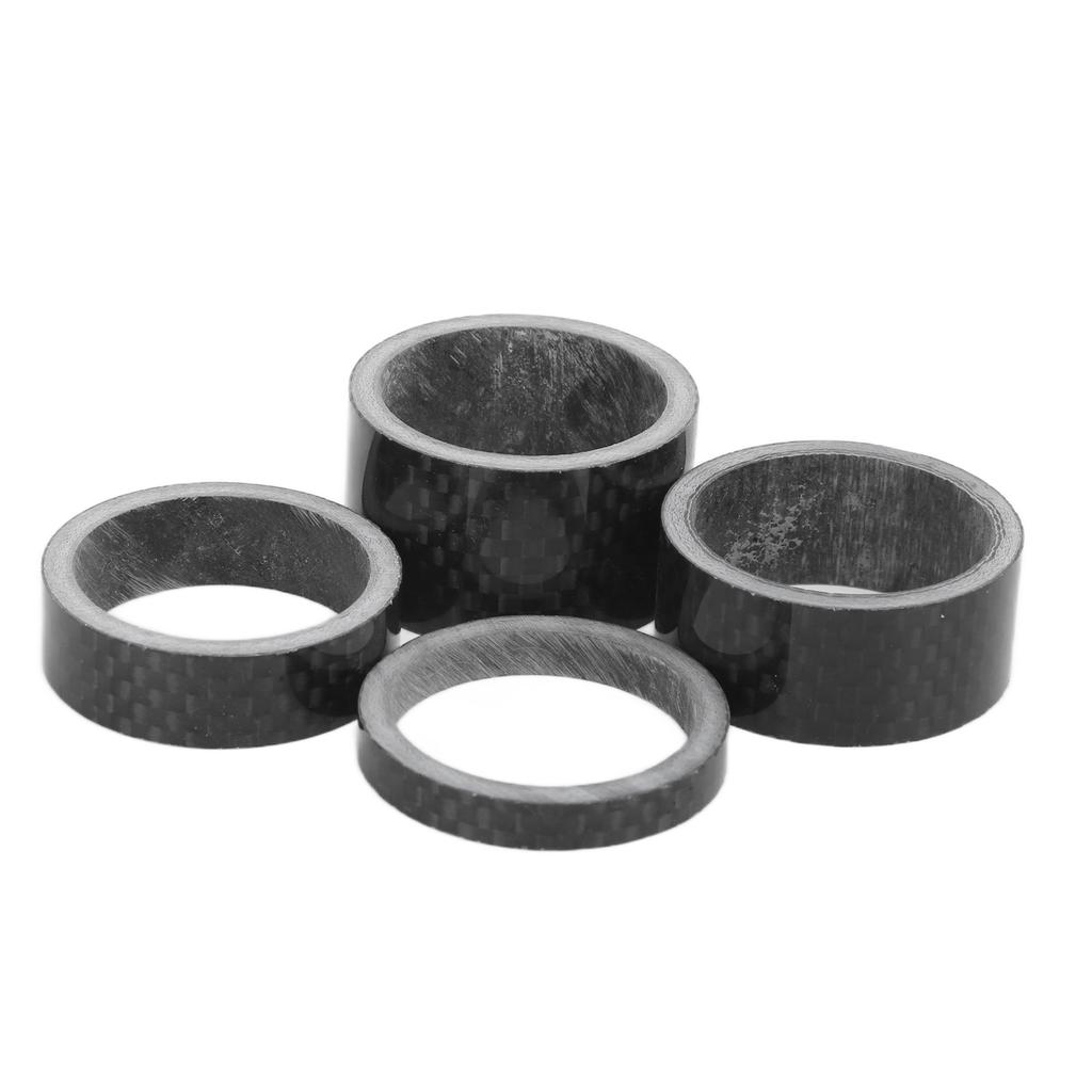 Bicycle Headset Washer Full Carbon Fiber Bike Front Fork Stem Spacer Fit for 1.1 Inch Front Fork4pcs