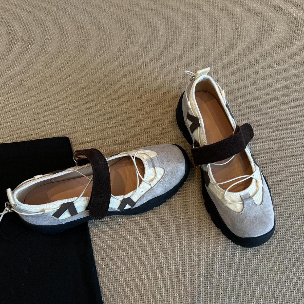 

Версия из овчины~ Ретро кроссовки для альпинизма на платформе туфли Мэри Джейн женские на липучках функциональные ветрозащитные кожаные универсальные одинарные туфли 40