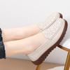 Spring and Autumn New Style Moccasins Genuine Leather Embroidery Breathable Soft Leather Non-slip Soft Sole Single Shoes