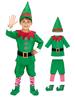 Yi-gog Christmas Elf Costume, Kids' Santa Cosplay, Green Elf Santa Claus Costume, Christmas Top and Bottom Set for Christmas Parties, Recitals, and