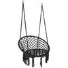 Stork's Nest Swing Hanging Chair Garden Boho for Home Garden 120cm Black