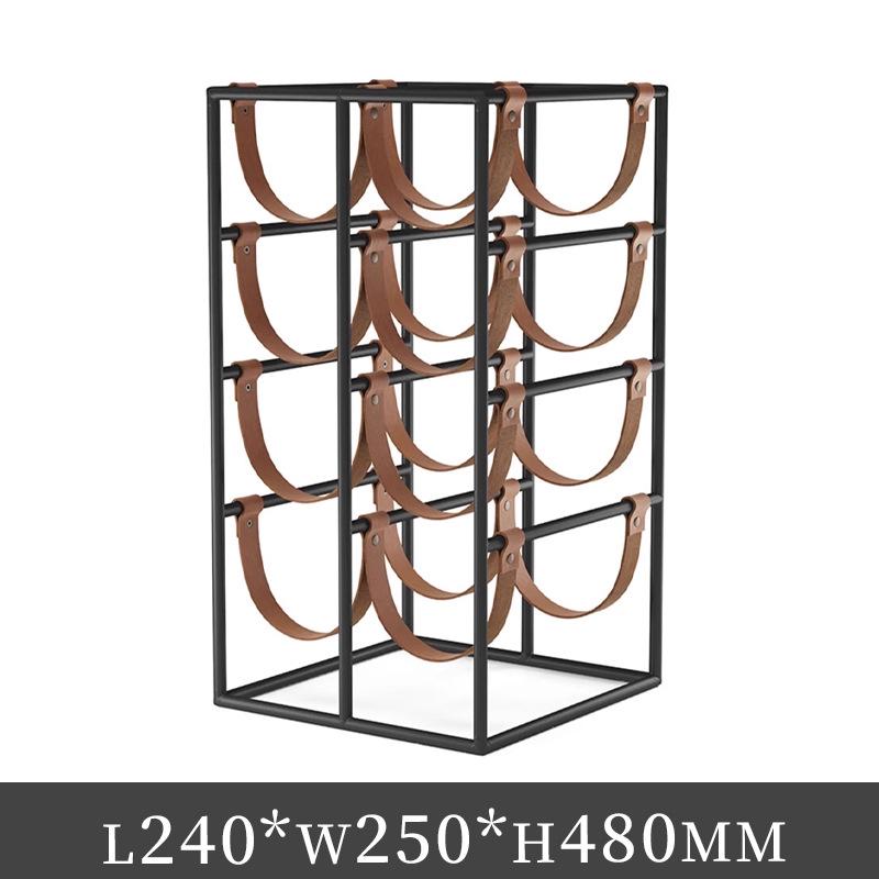 

Metal Leather Wine Rack Display: Elegant Stand for Bars, Cafes, Restaurants, and Homes