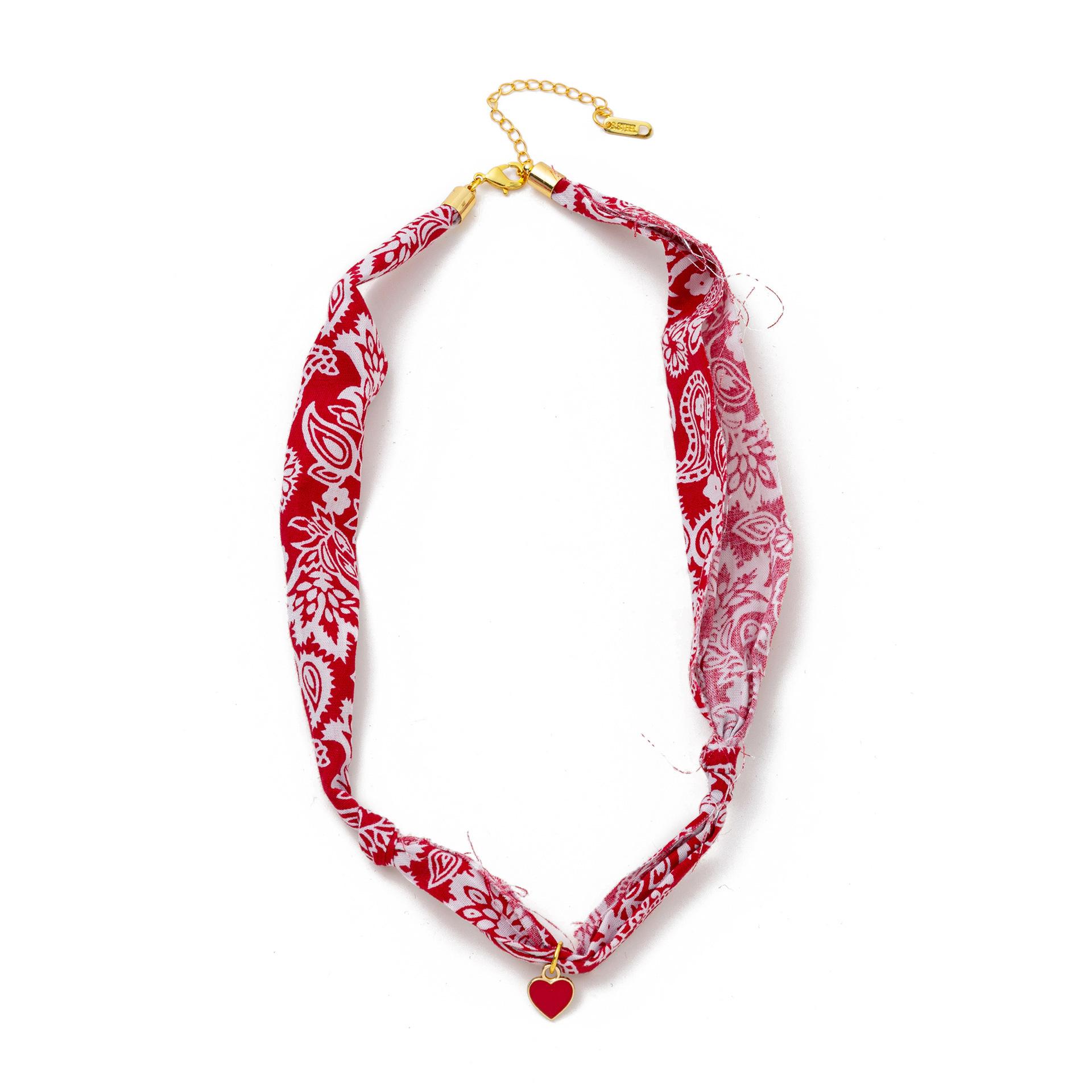 

Dopamine Stainless Steel Necklace Color Rope Finger Mushroom Love Flower Multi-Pendant 18K Color Retention