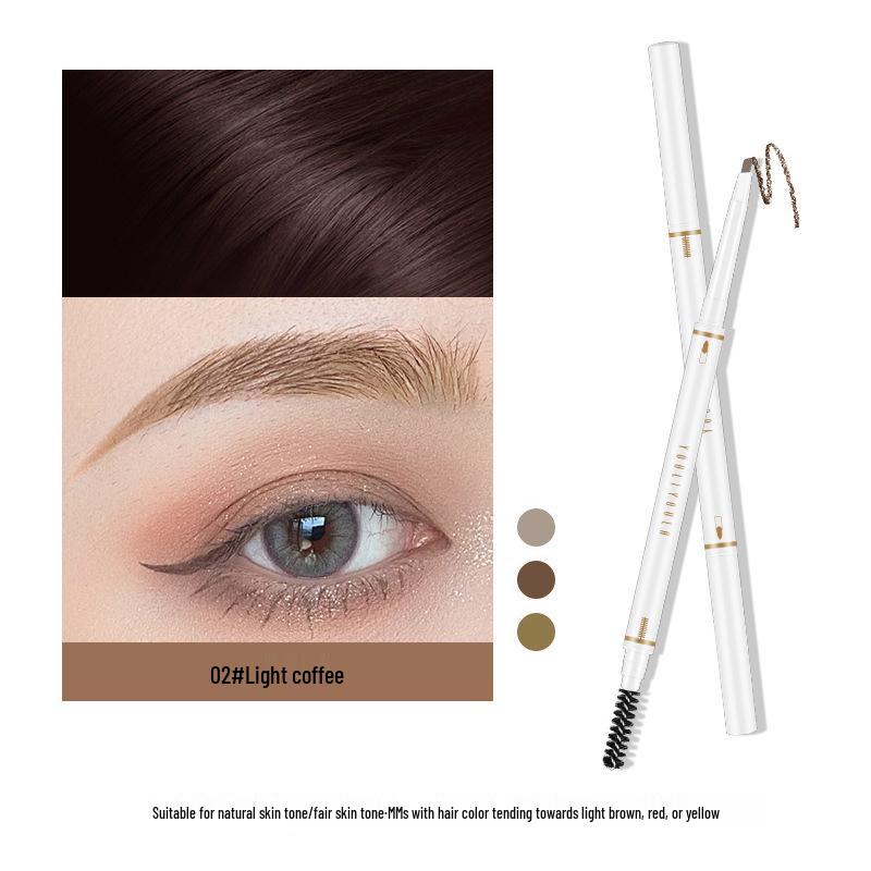 Ultra-Fine Double-Ended Machete Eyebrow Pencil: Waterproof, Sweatproof, Quick-Drying, Smudge-Proof, Long-Lasting, Fade-Resistant.