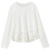 Elegant Embroidered Knit Cotton T-Shirt