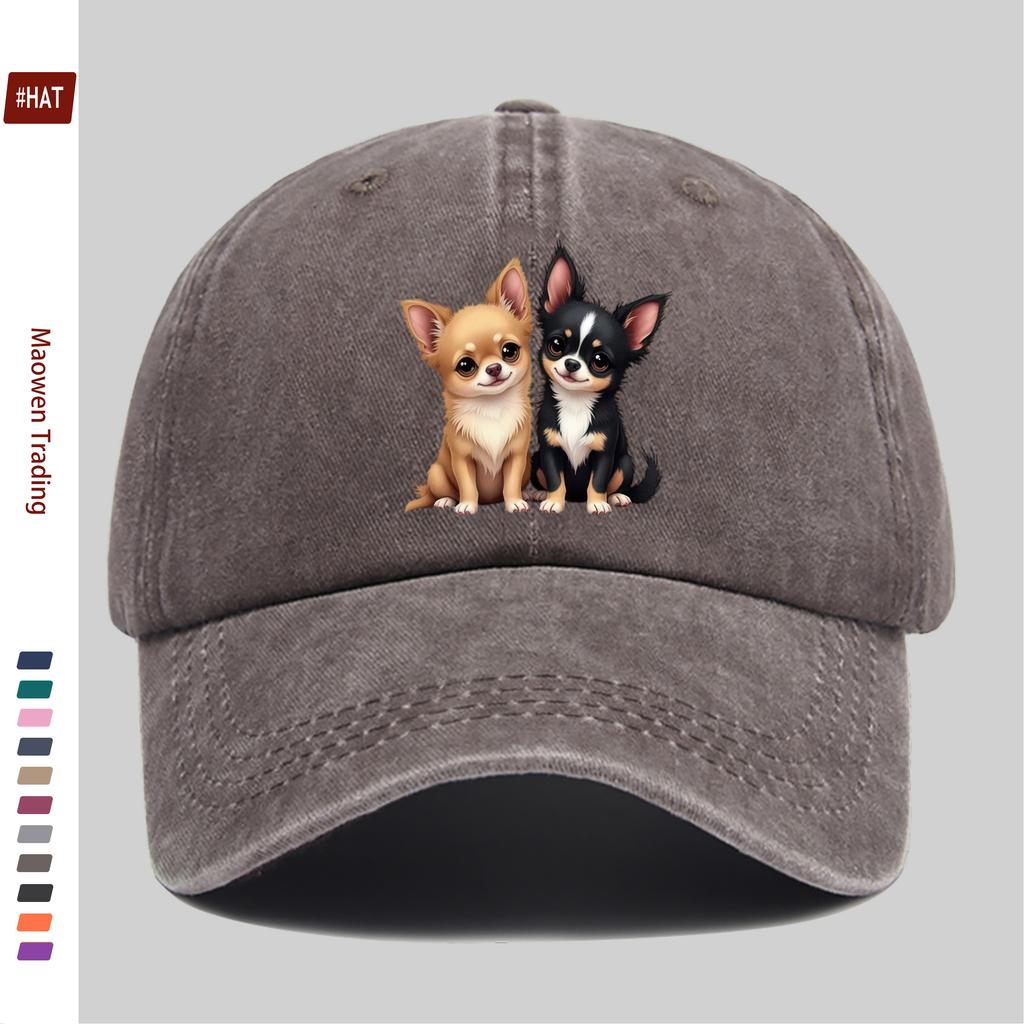 Pc Cute Chihuahua Pet Pattern Printed Baseball Cap Suitable Sun Hat for Pet Lovers Comfortable And Lightweight Adjustable St