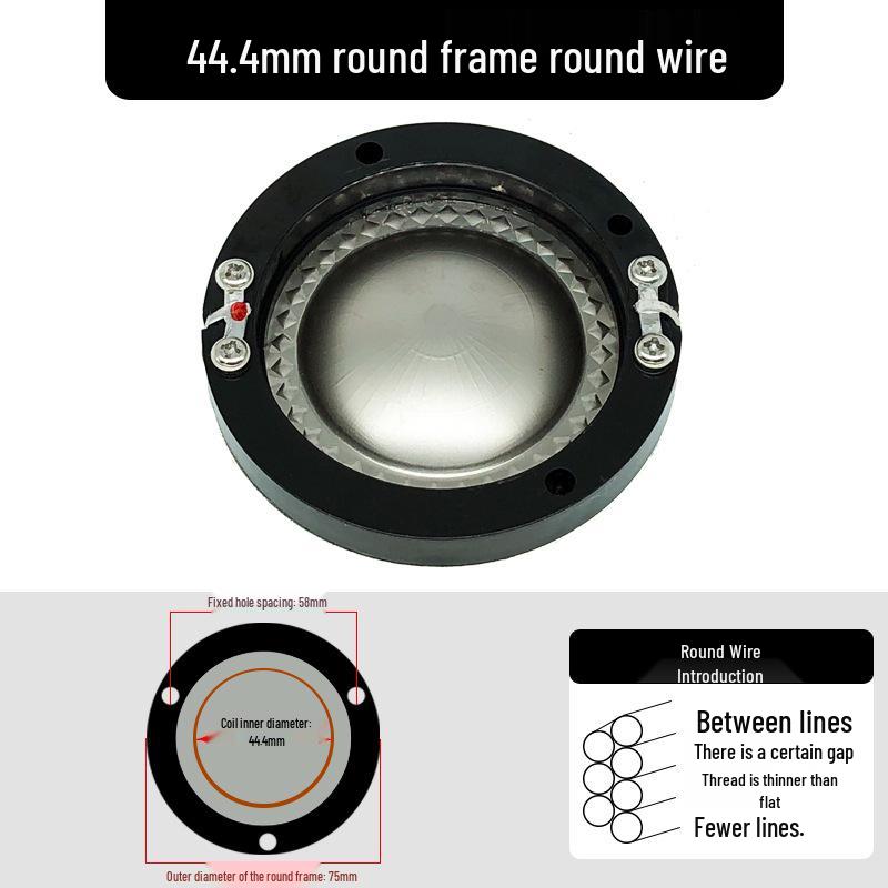 44.4mm Flat Wire Diaphragm Tweeter with 44.5mm Voice Coil and Round Frame Titanium Speaker
