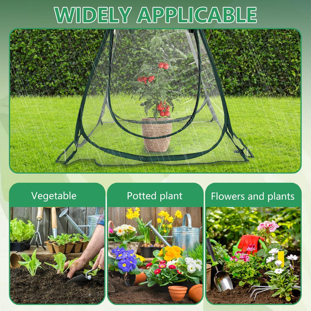 Pop-Up Gewächshaus Outdoor Indoor Gartenbau Pflanzen Blumenhaus Warmraum Tragbares Mini-Gewächshaus Faltbares Wasserdichtes Gewächshaus