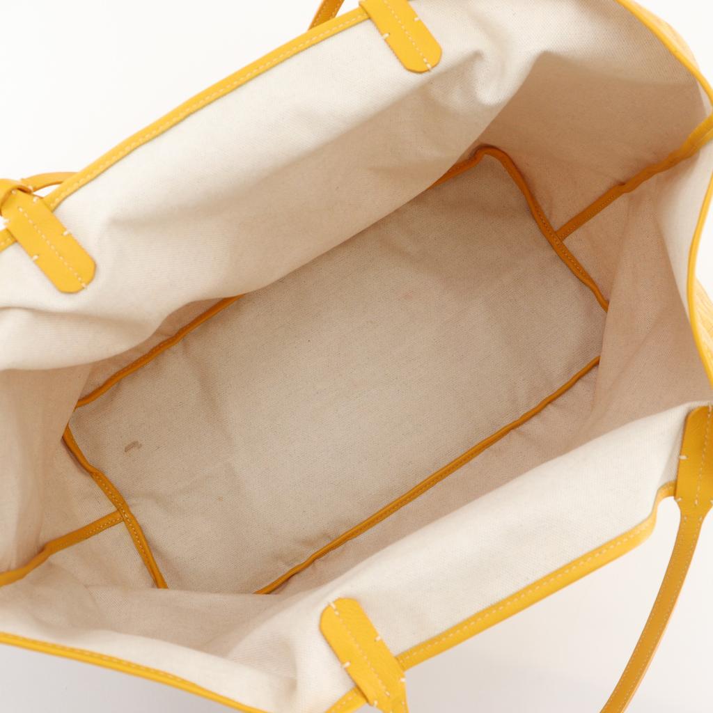 GOYARD Saint Louis GM Tote Bag yellow PVC coated canvas Women Used