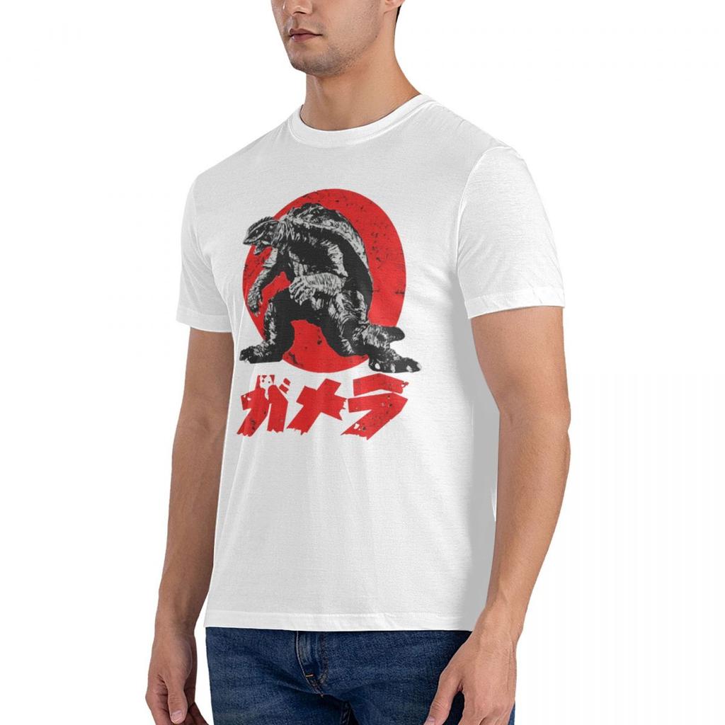 2024 Summer Men Gameraed Crew Neck TShirt Bandai Movie Monster Series Tops Funny Anime Customizable For Unisex T Shirts y2k