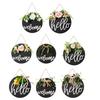 Welcome Sign, with Flower Decor Wear-Resistant Wreath, Front Door Welcome Wreath for Family Friends Co-Workers Garden Balcony