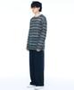 C WEAR BY THE GENIUS See-Through Craft Knit Pullover Blue