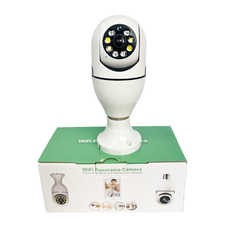 360° Wireless Surveillance Light Bulb Camera with Mobile Remote and Full-Color Night Vision HD Monitoring