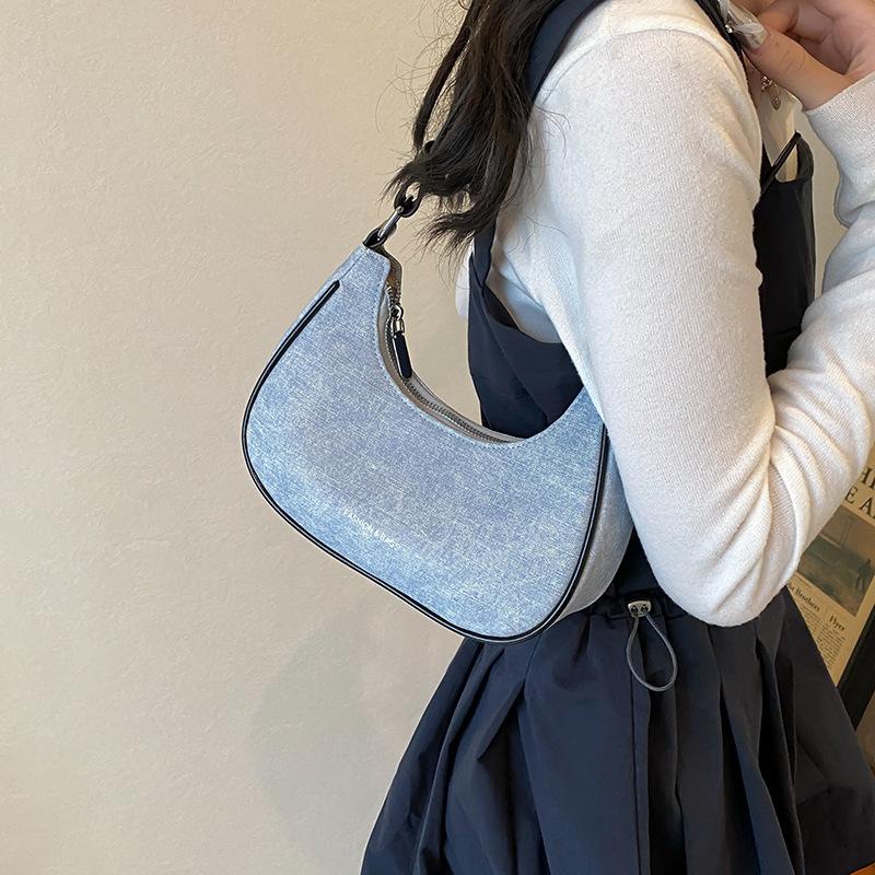 Super Popular Niche Denim Bag For Women 2026 New Fashi Versatile Crossbody Bag Casual Versatile Dumpling Underarm Bags