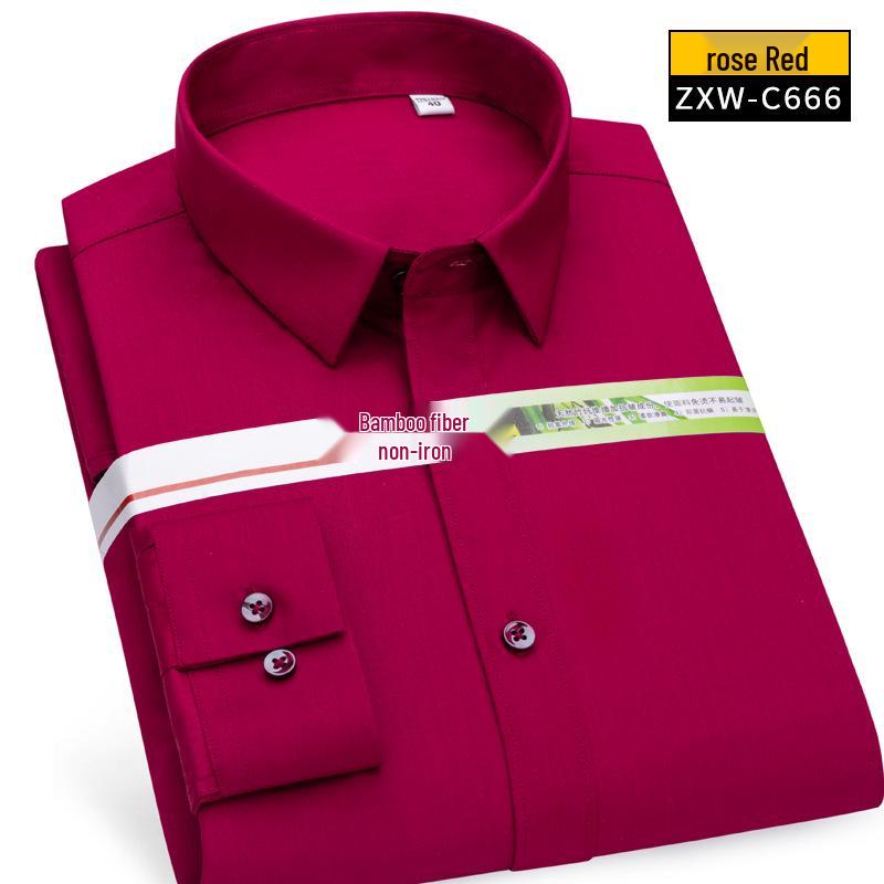 Men's Blue Short Sleeve Cotton Business Shirt - Formal Workwear