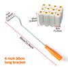 13Pcs/Set 100mm Sponge Paint Roller Mini Paint Roller Cover Replacement Paint Roller Nap Reusable with Handles Painting Tool Set