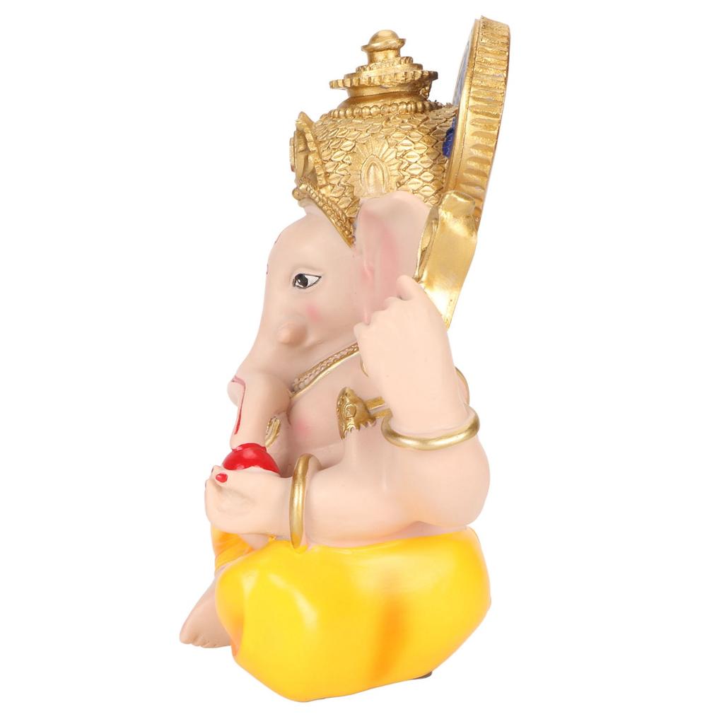 Indian Ganesha Statue Elephant Hindu God Sculpture Resin Decorative Indian Elephant God Ornament for Home Garden