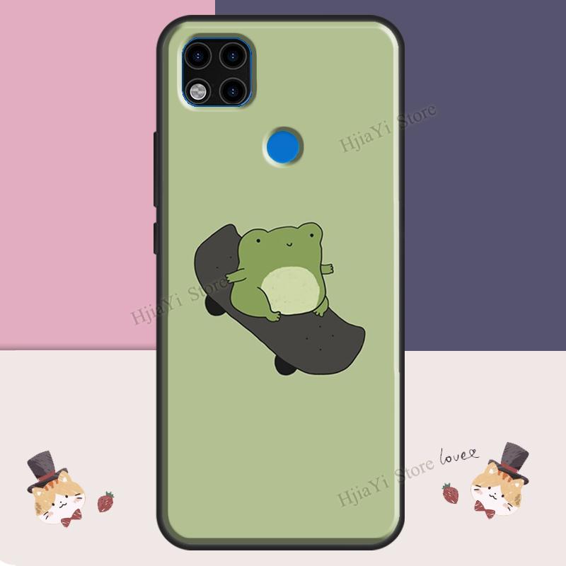 

Милый кавайный чехол с лягушкой для скейтборда для Xiaomi Redmi Note 11 Pro Redmi Note 10 7 8 9 Pro Note 10S 9S 9A 9C 9T 10 Redmi 10
