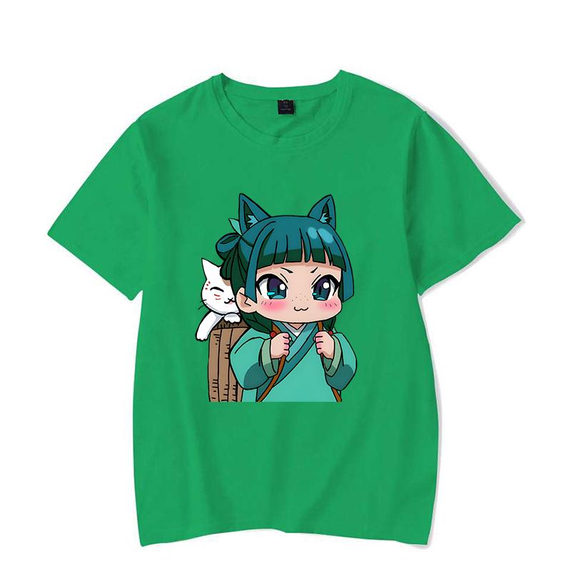 Funny Anime The Apothecary Diaries Printed T-shirts For Women Summer Short Sleeve Round Neck Cute Loose T-shirt Personalized Top