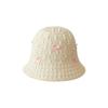 Portable Solid Color Women Fisherman Hat Weave Straw Bow Bucket Hat Korean Style Wide Brim Sunscreen Visor Cap Outdoor