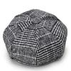 ZHENYUEQI Women's Plaid Wool Octagonal Newsboy Beret Hat