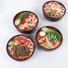 Plastic Fake Ramen Piggy Bank Egg Beef Seafood Ramen Bowl  Simulated Food Model Funny Piggy Bank Restaurant Window Display