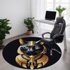 1pc Cat Pharaoh Office Round Area Rug, Indoor Mat Suitable ForOffice, Under Office Chairs Bedroom Living Room Home Decor, Room Decot083