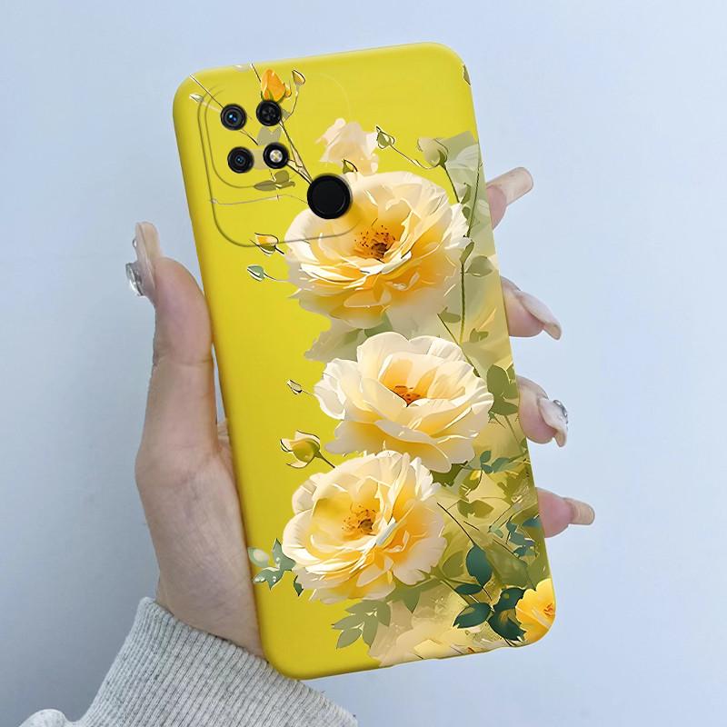 For Xiaomi Redmi 10C Phone Case Fashion Butterfly Flower Girls Design Soft Silicone TPU Back Housing for Redmi10C 10 C Covers