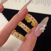 Real Gold Electroplated Zircon Copper Coin Open Ring New Chinese Style Retro Temperament Index Finger Ring Light Luxury High Sense Ring Woman