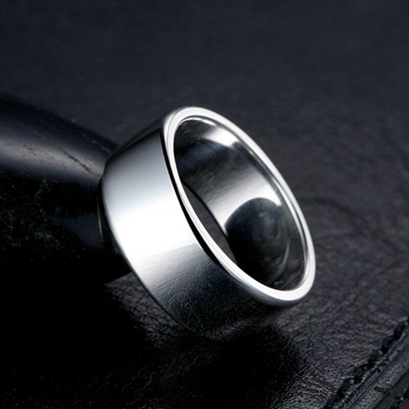 New Arrival Stylish Women Fashionable 8Mm Wide Stainless Steel Rings Nuptial Bridal Rings Men Jewelry High Polished Color ColorTrendy Jewelry