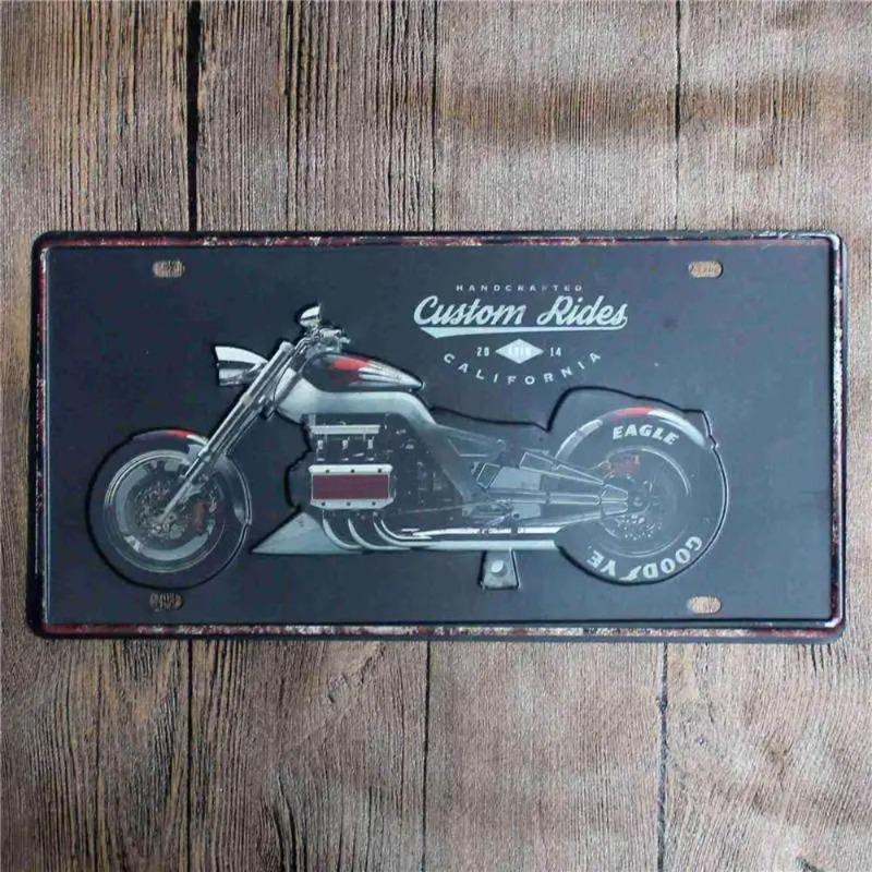 Retro Car 2D Metal Sign, Aluminum Wall Decor 15x30cm