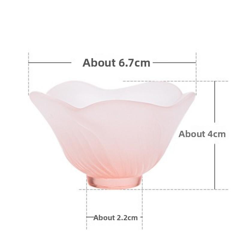 Ceramic Tea Cup Set Sakura Pink Frosted Glass Flower Petal Design for Women Afternoon Tea Party Home Office