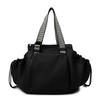 Nylon Nappy Diaper Storage Bag Adjustable Shoulder Strap Diaper Bag Tote with Compartments Large Capacity for Mom Weekender