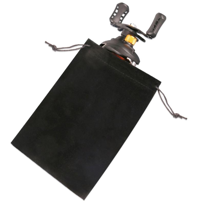 Drawstring Fishing Reel Storage Pouch Bag Portable Fishing Reel Protect Fishing Tackle Bag Fishing Gear Accessory Bag