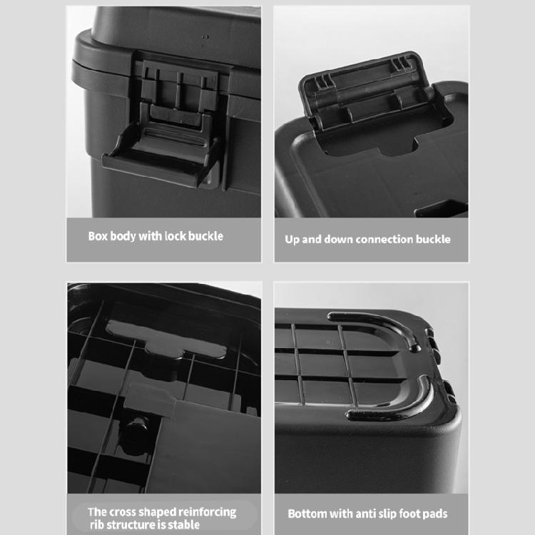Tool Storage Box Pouch PP Material With Secure Lock Internal Dividers Medium 6.5L Small 4L Capacities Organized Solution