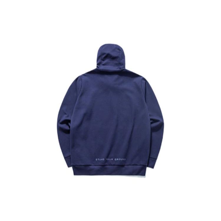 Anta Basketball Series Logo Print Pullover Hoodie Men Hoodies Blue 152111743-3