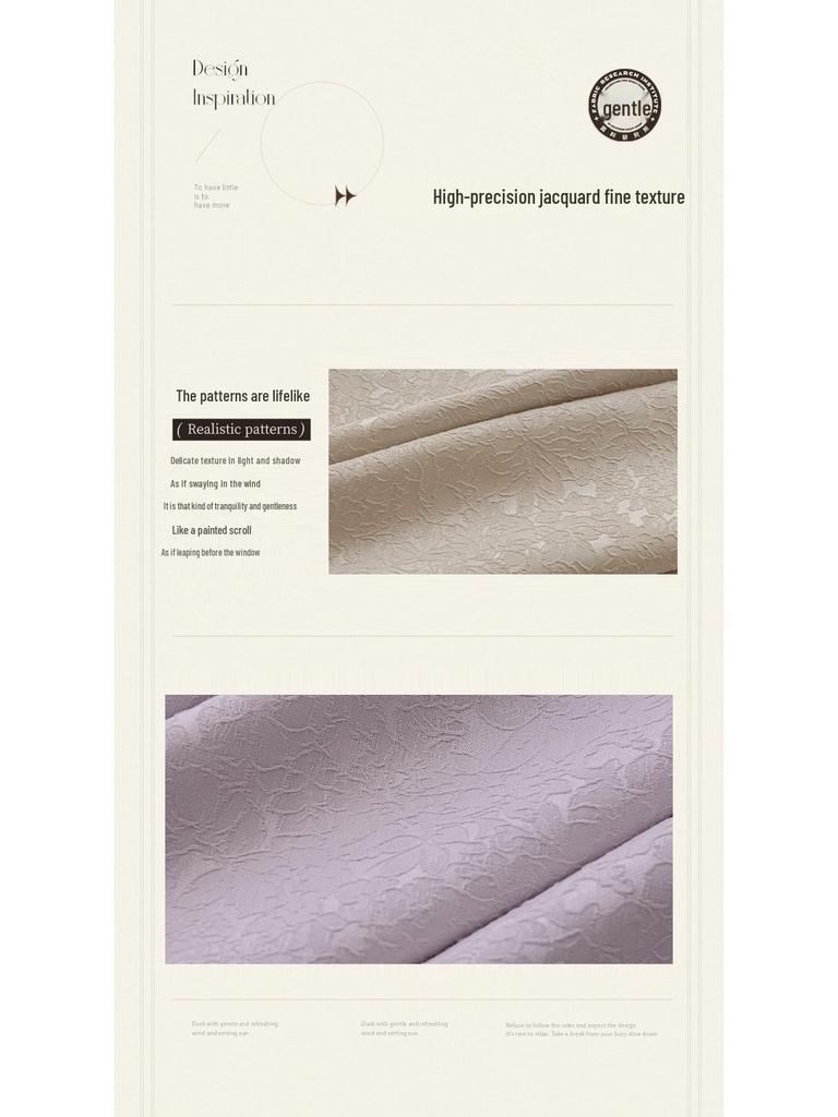 High-Precision Blackout Jacquard Curtains - Rose Story Design for Living Room, Bedroom, Study, Balcony